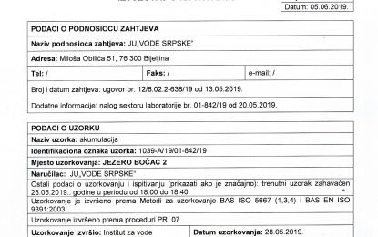 Konačni rezultati analiza u vezi sa uočenim promjenama na rijeci Vrbas