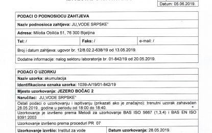 Konačni rezultati analiza u vezi sa uočenim promjenama na rijeci Vrbas