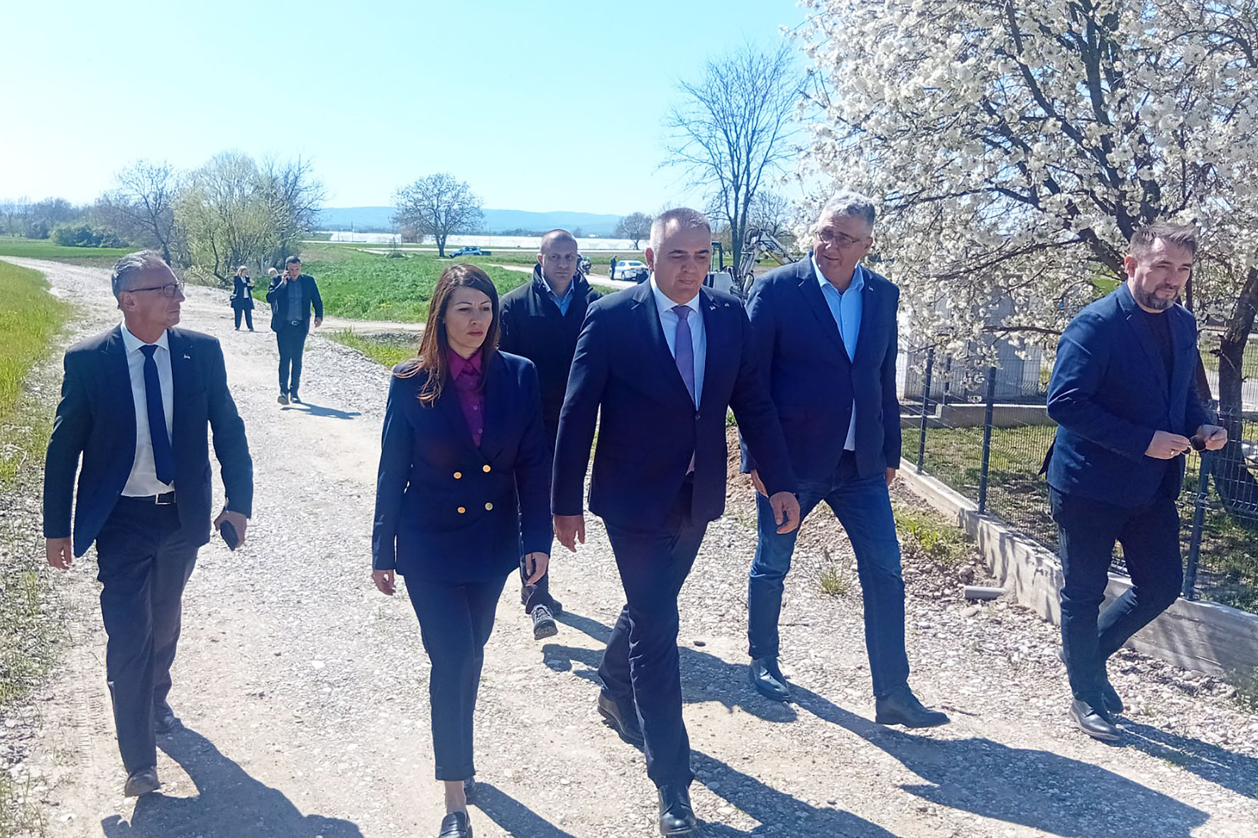 Bijeljina: Obilazak završene dionice drinskog nasipa
