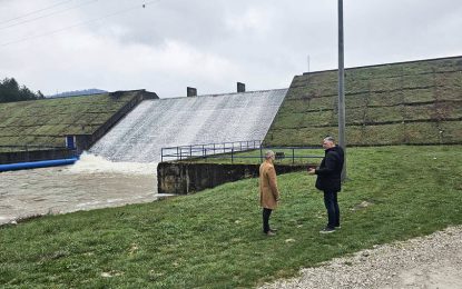 Прњавор: Директор Миловановић и градоначелник Томаш обишли брану Дренова